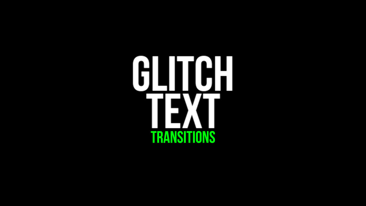 glitch text premiere pro