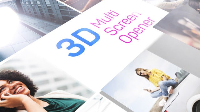 3D Multi Screen Opener: Premiere Pro Templates