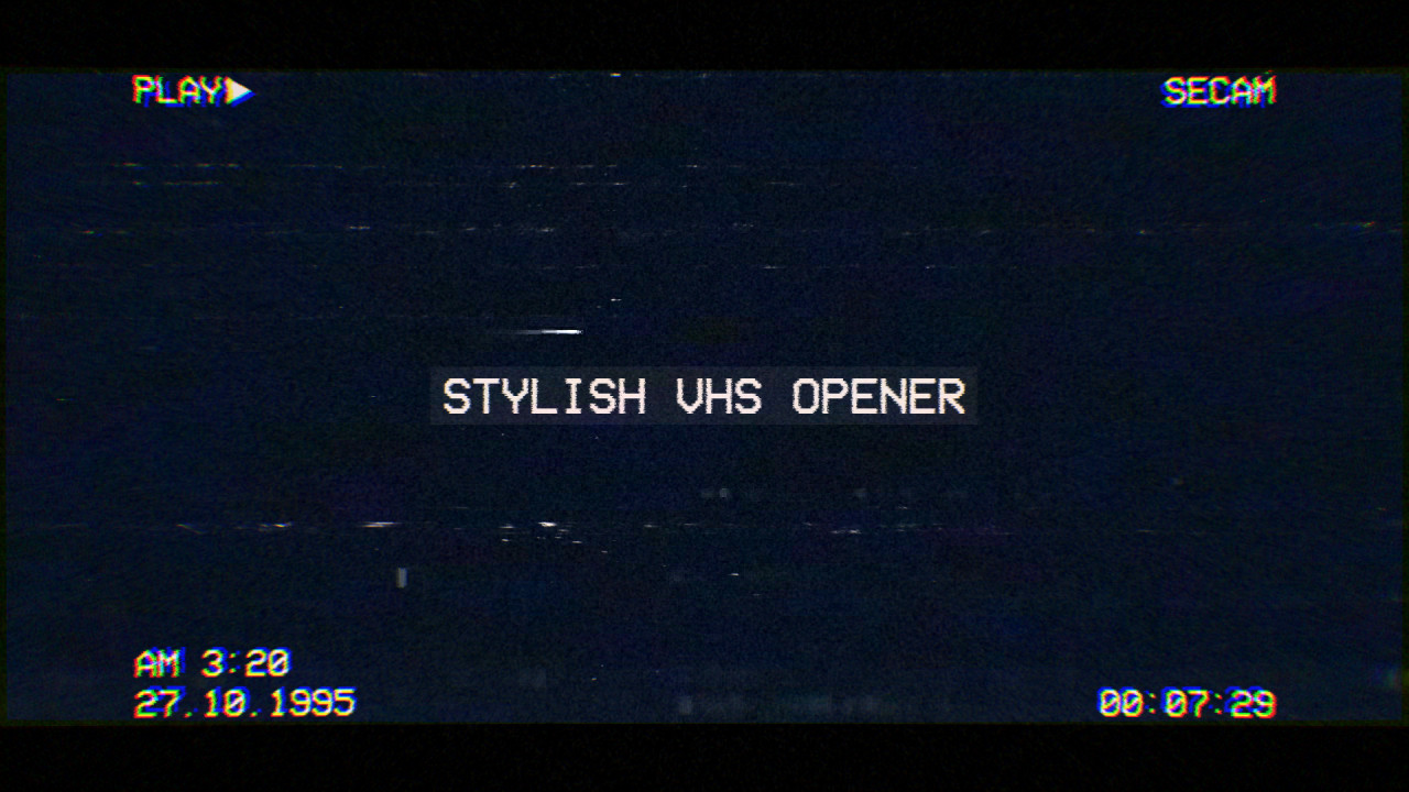 Stylish VHS Opener Premiere Pro Templates Motion Array