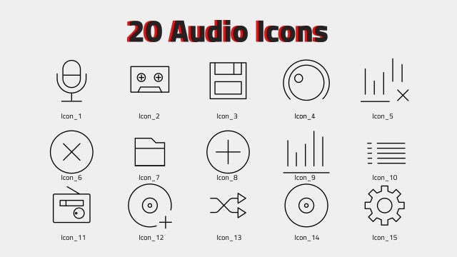 Audio Icons: After Effects Templates