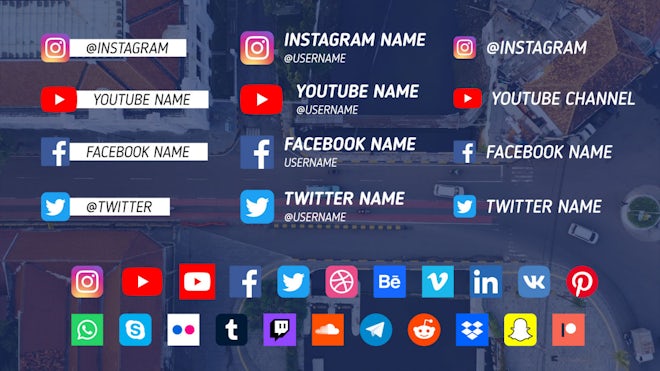 110 Social Media Lower Thirds - Motion Graphics Templates | Motion Array