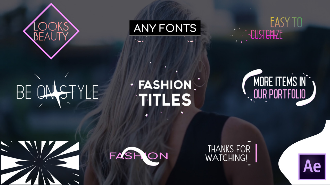 fashion titles after effects free