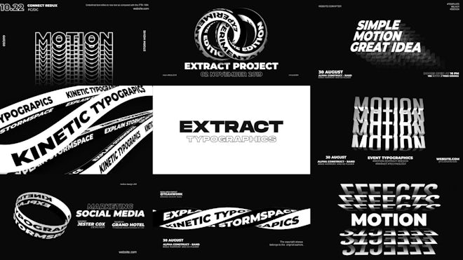 FREE DOWNLOAD] 3 Kinetic Text Templates For After Effects