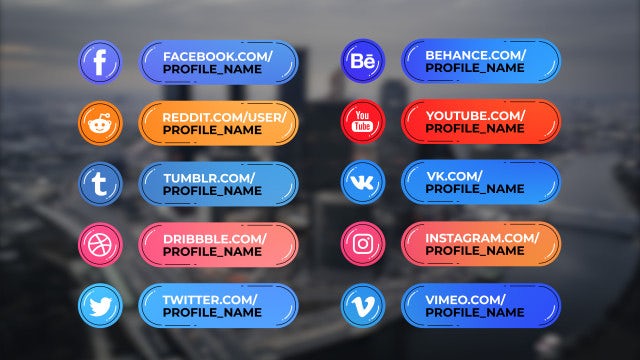 Social Lower Thirds: After Effects Templates