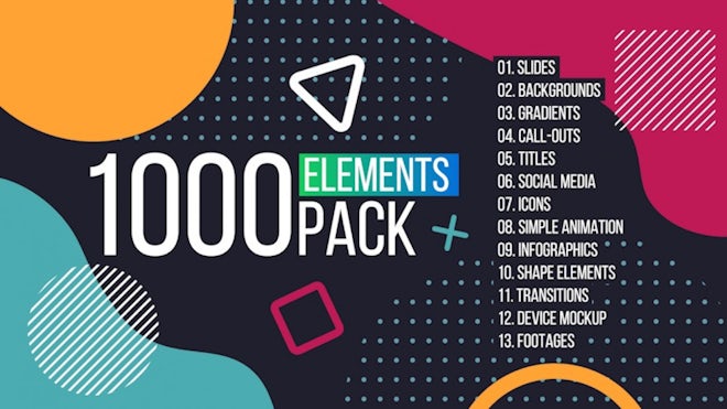 Shape and Motion Animated Elements Pack