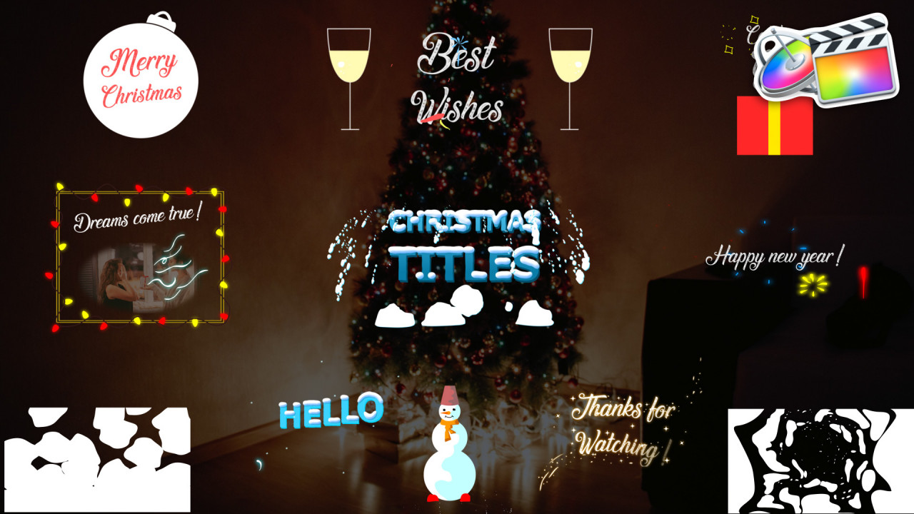 Christmas Titles Collection Final Cut Pro Templates Motion Array