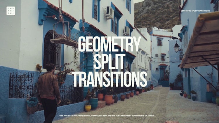 Geometry Split Transitions: Premiere Pro Templates