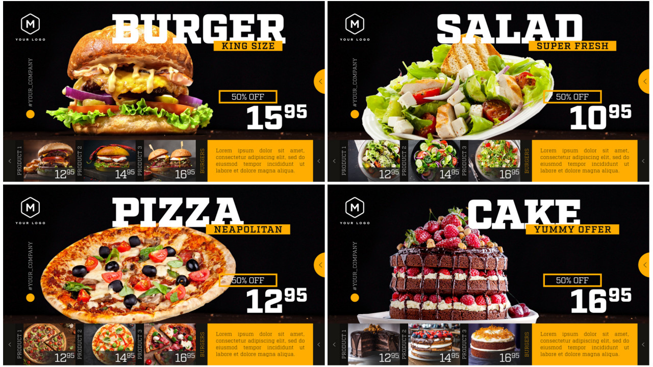 Restaurant Menu Food Promotion After Effects Templates Motion Array