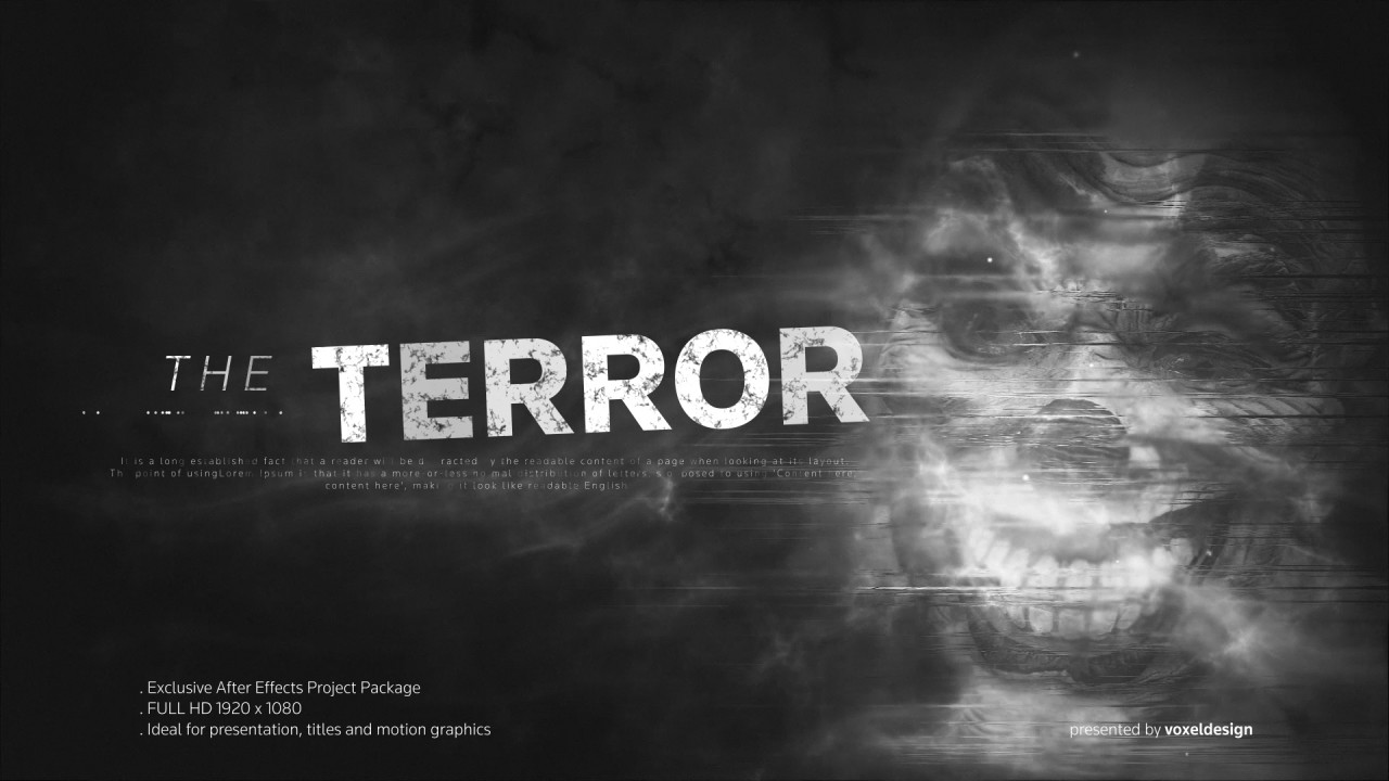 after effects horror movie title templates free download