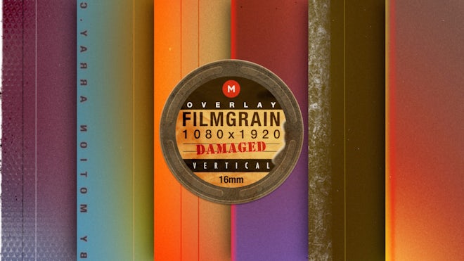 Vertical 16mm Film Grain Pack - Stock Motion Graphics