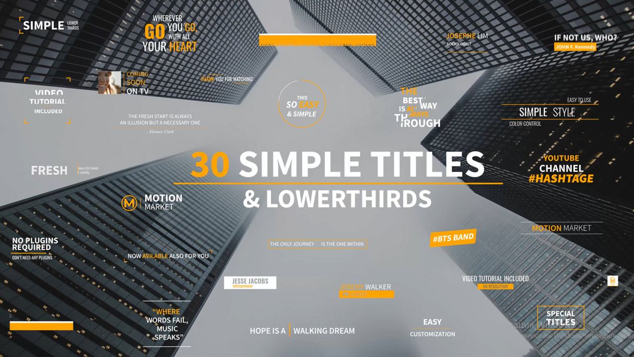 30 Simple Titles & Lowerthirds Premiere Pro Templates Motion Array