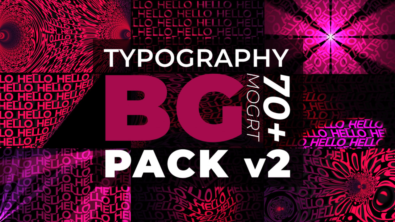 Typography BG V2 - Motion Graphics Templates | Motion Array