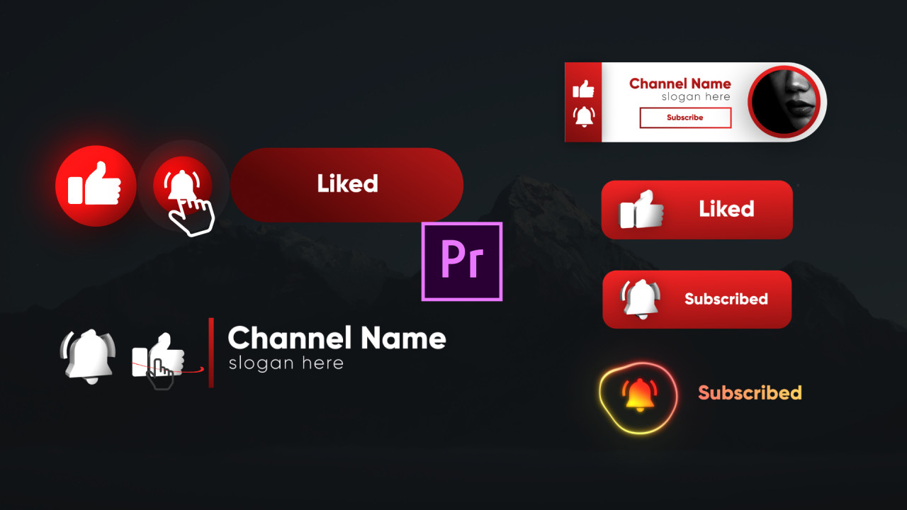 premiere pro youtube subscribe template