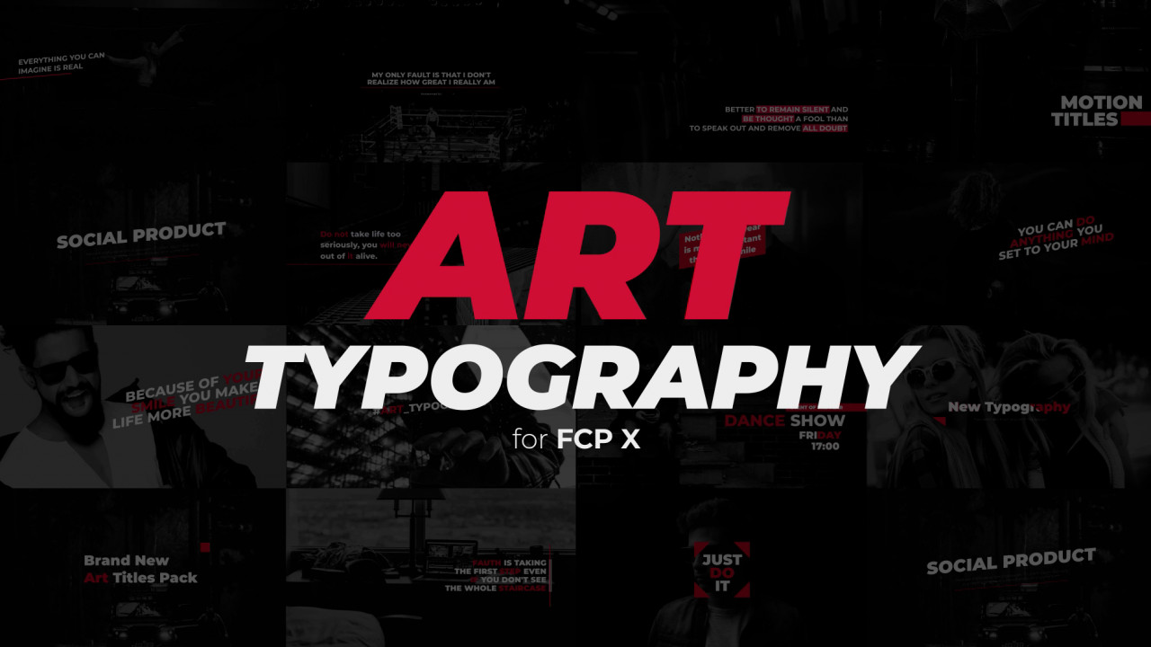 Art Typography Final Cut Pro Templates Motion Array