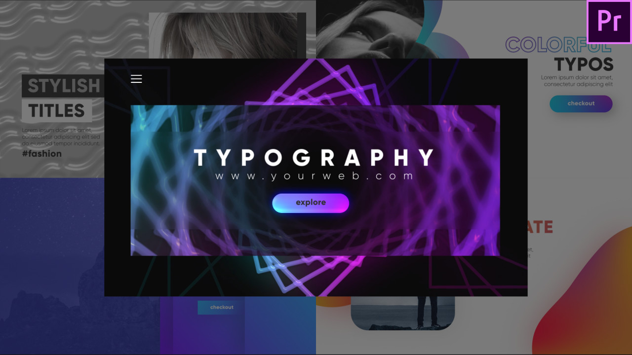 Modern Typography Premiere Pro Templates Motion Array