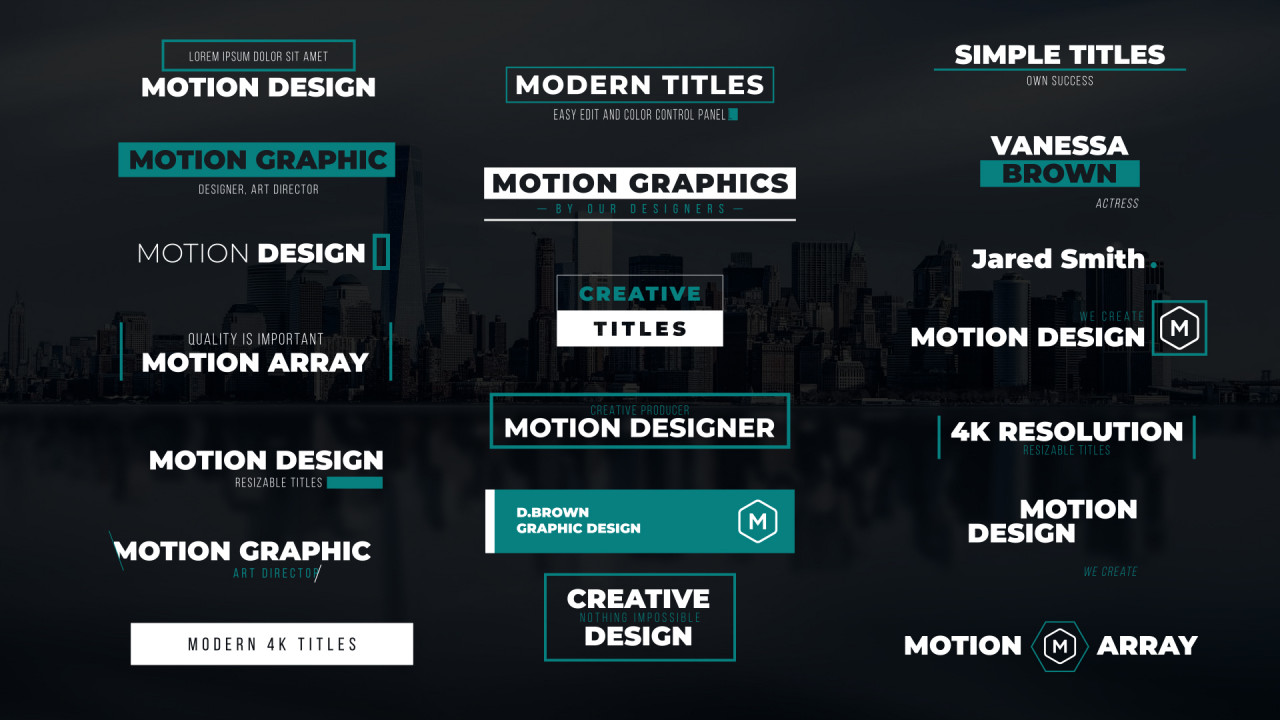 4K Titles - After Effects Templates | Motion Array