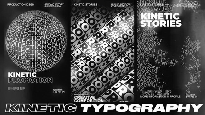 Flow Kinetic Typography Stories After Effects Templates Motion Array