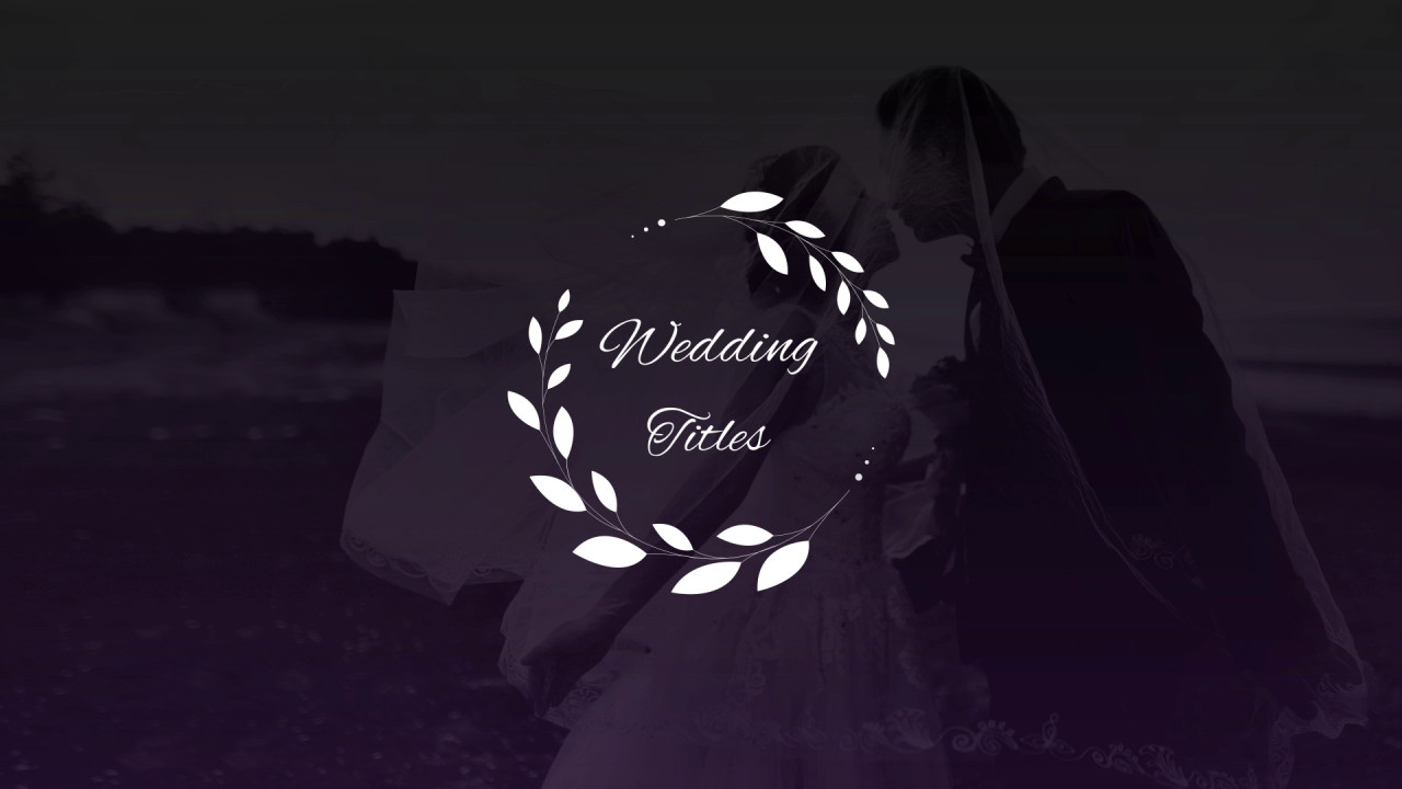 Elegant Wedding Titles - Motion Graphics Templates | Motion Array