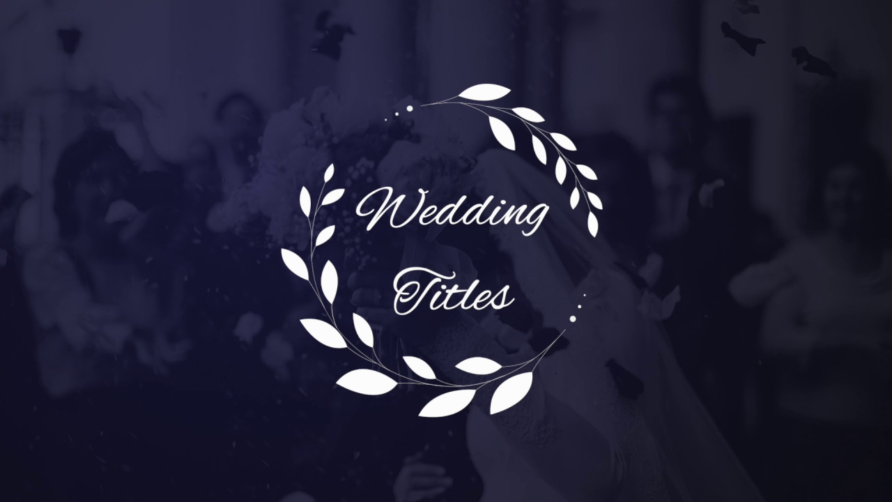 wedding titles final cut pro free