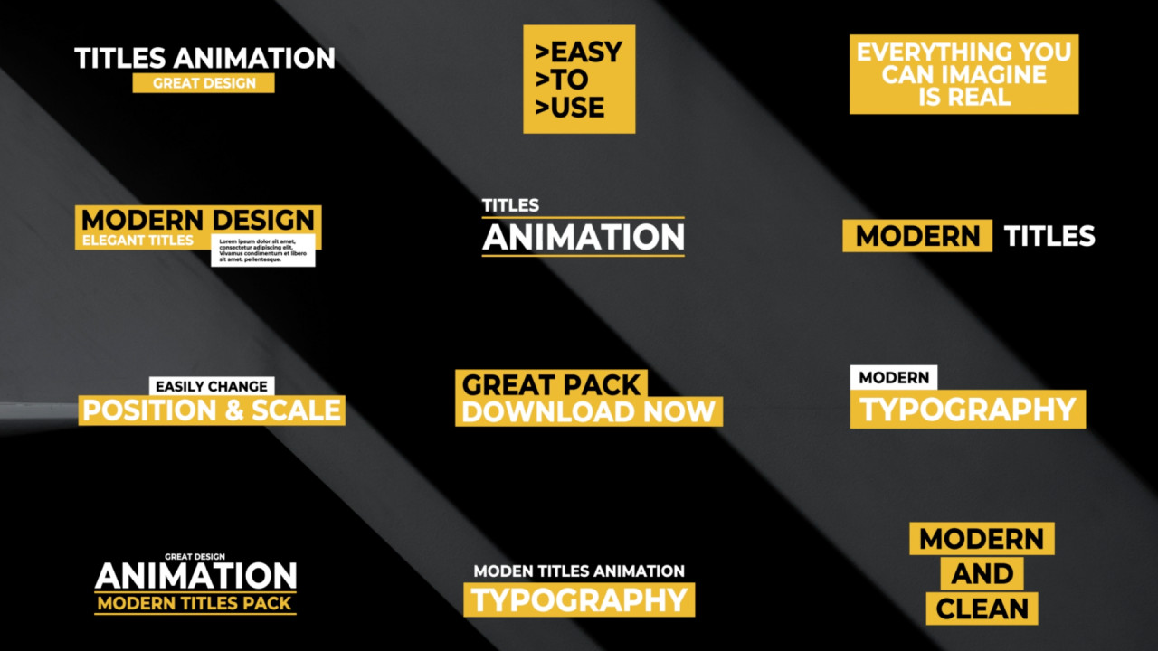 Modern Titles Motion Graphics Templates Motion Array