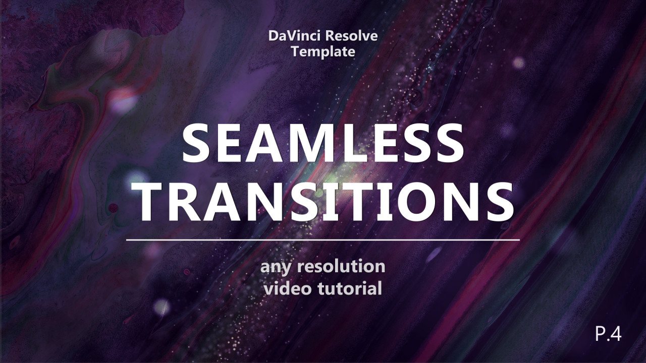 davinci resolve transitions between picture