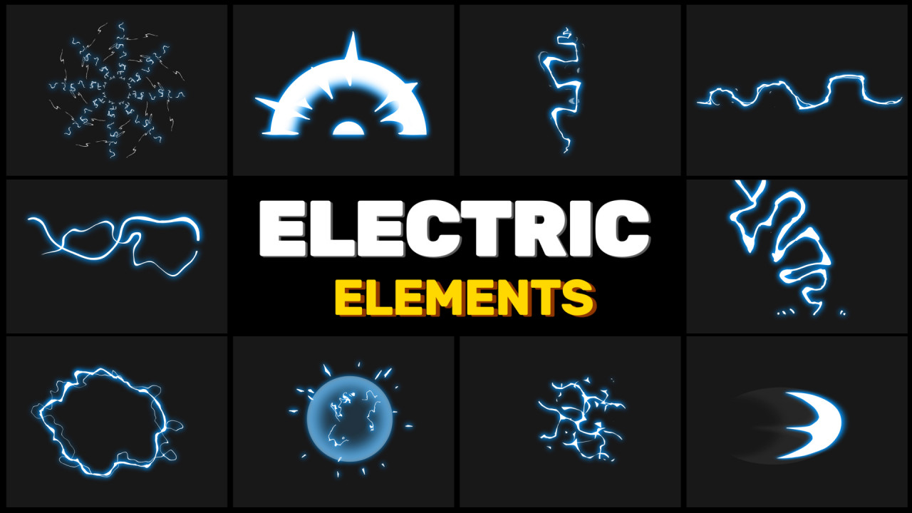 Electric Elements Pack - Stock Motion Graphics | Motion Array