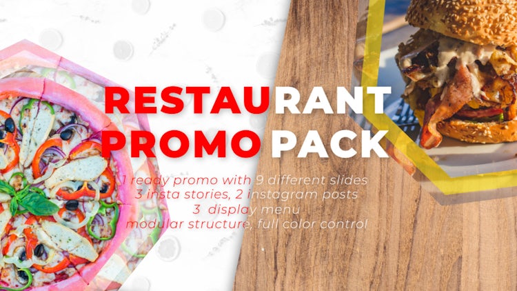 Download Free Restaurant Promo Pack After Effects Templates Motion Array Free Download Freedownloadae PSD Mockups.