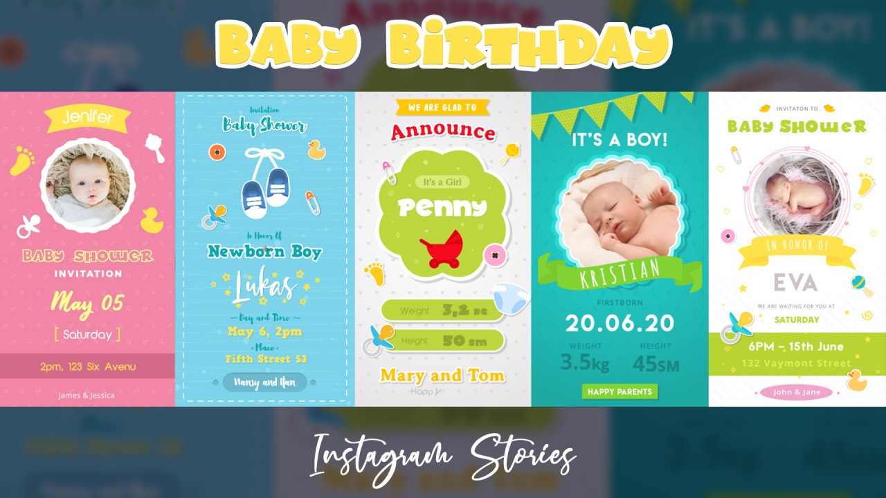 Happy Birthday InstaStories+Posts+Slides - After Effects Templates | Motion  Array