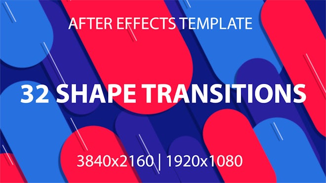 32 Shape Transitions - After Effects Templates