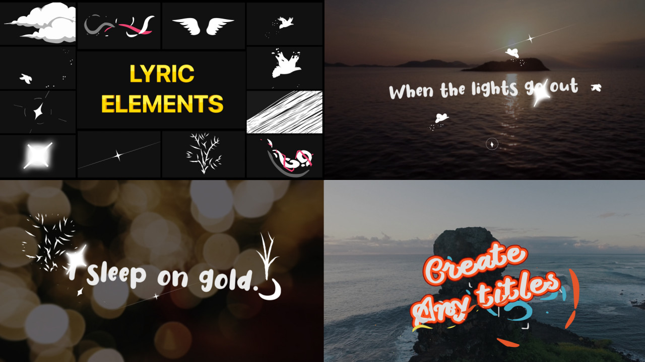 Lyric Elements After Effects Templates Motion Array