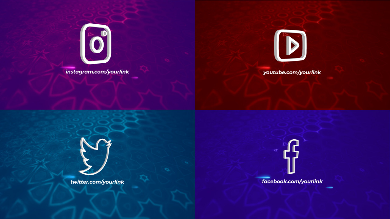 Social Subscribe Follow Me Motion Graphics Templates Motion Array