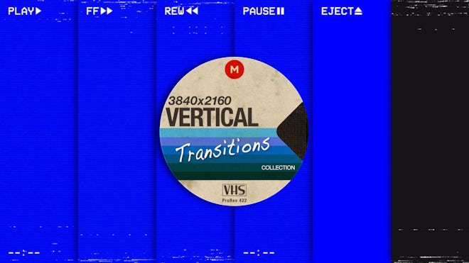 VHS Vertical 4K Overlay Collection - Stock Motion Graphics