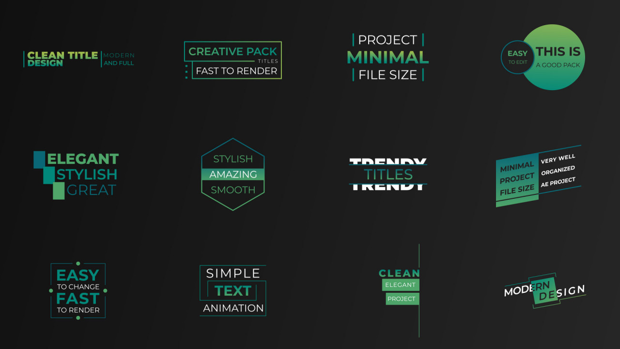 Clean Titles Pack - After Effects Templates | Motion Array