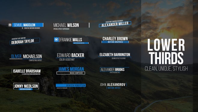 Lower Thirds: Premiere Pro Templates
