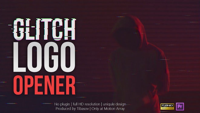 Glitch Logo Opener: Premiere Pro Templates