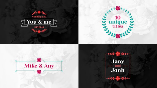 Floral Wedding Titles: After Effects Templates