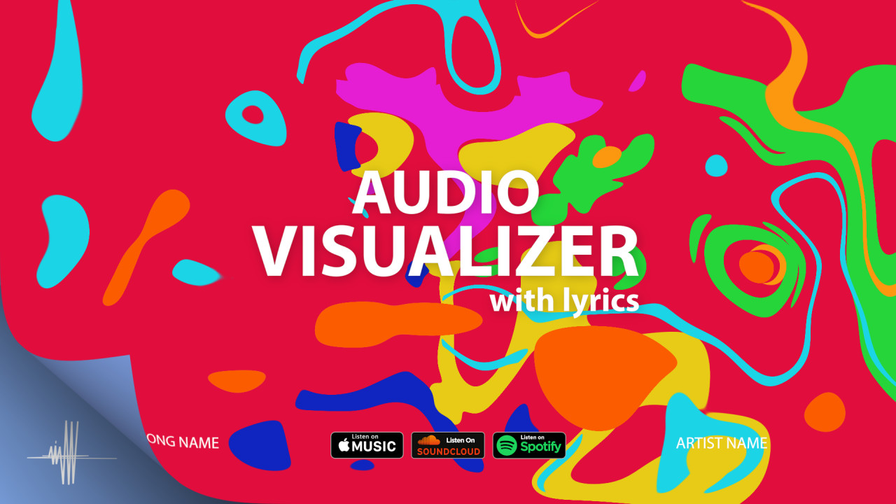 Colorful Audio Visualizer With Lyrics Premiere Pro Templates Motion