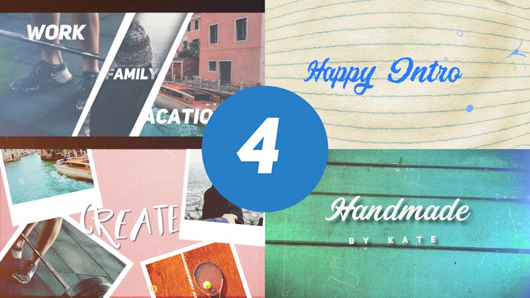 4 Snappy Intros: Premiere Pro Templates