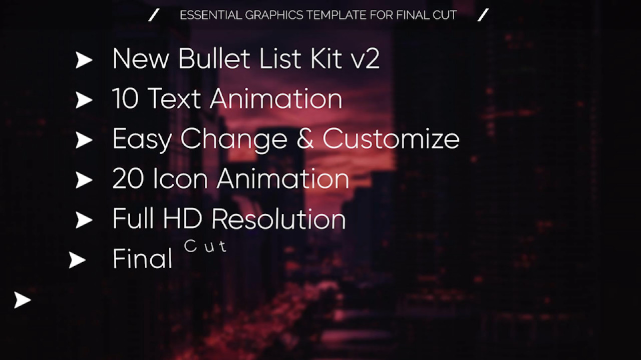 final cut pro bullet points template free download