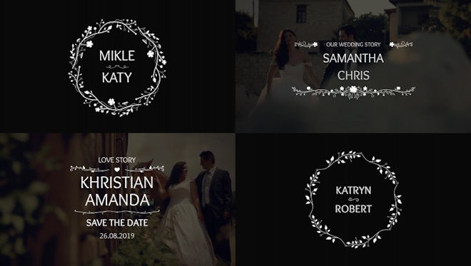 Wedding Titles 4k: Premiere Pro Templates