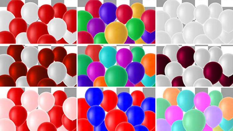Colorful Balloons Transitions Pack - Stock Motion Graphics  