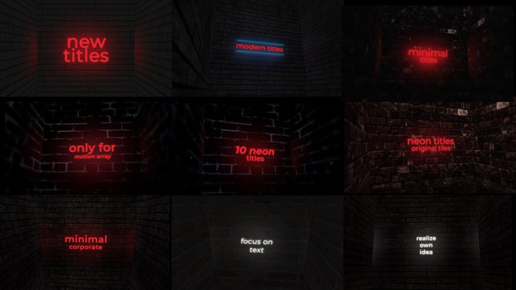 Neon Titles And Logo: After Effects Templates
