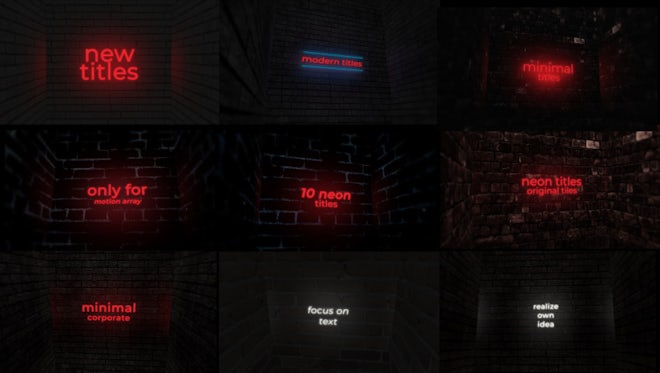 Neon Titles And Logo: After Effects Templates