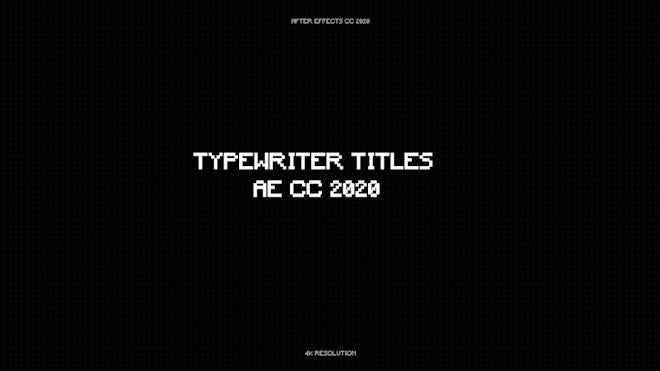 Typewriter Titles - After Effects Presets | Motion Array