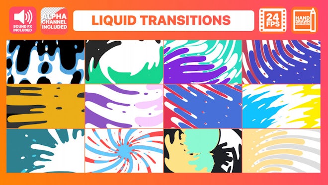 Liquid Transitions Pack: After Effects Templates