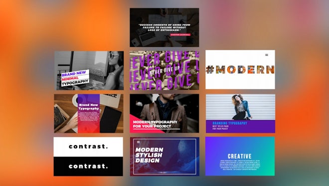 Typography: Motion Graphics Templates