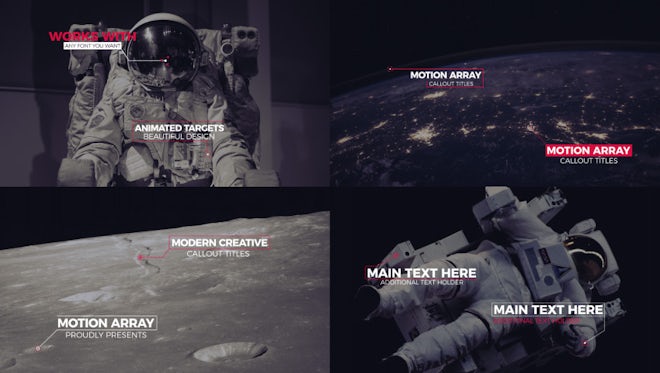 Modern Callout Titles: After Effects Templates