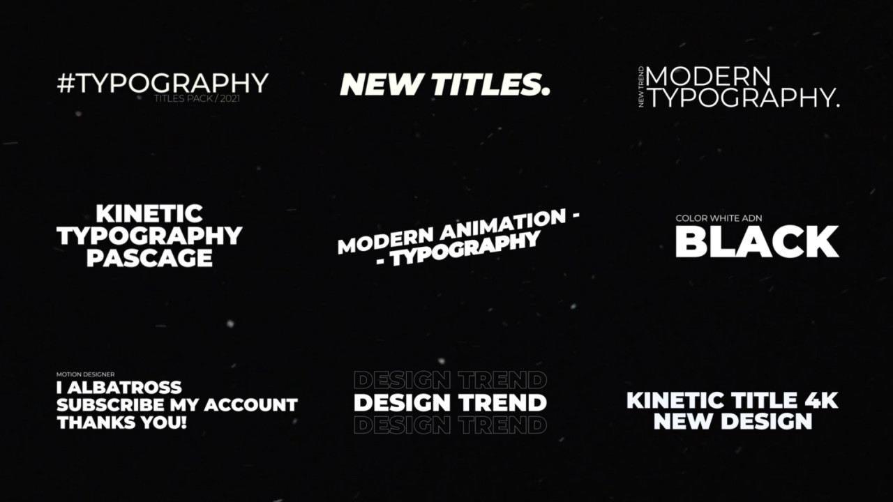 Modern Typography Titles - Motion Graphics Templates | Motion Array