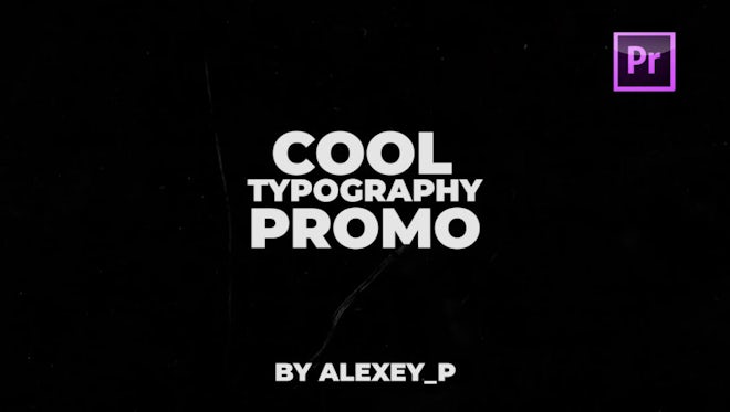 Typography Promo: Premiere Pro Templates