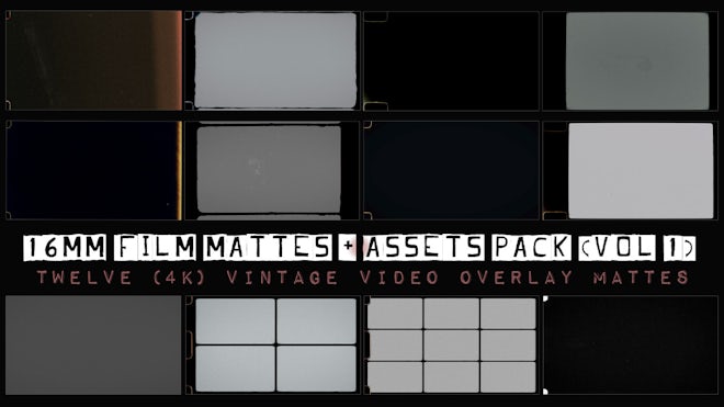 16mm Film Mattes Pack - Stock Motion Graphics